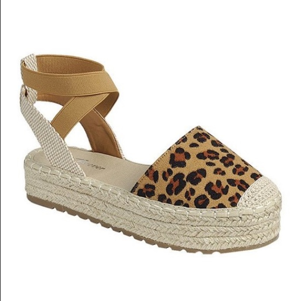 $ FIRM 🌷Leopard Espadrille Sandals